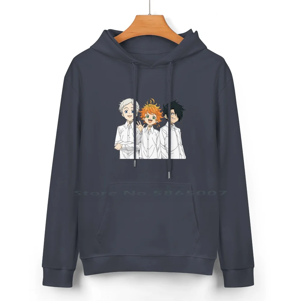 The Trio-Tpn Pure Cotton Hoodie Sweater 24 Colors Yakusoku No Neverland The Promised Neverland Mama Norman Ray Grace Field