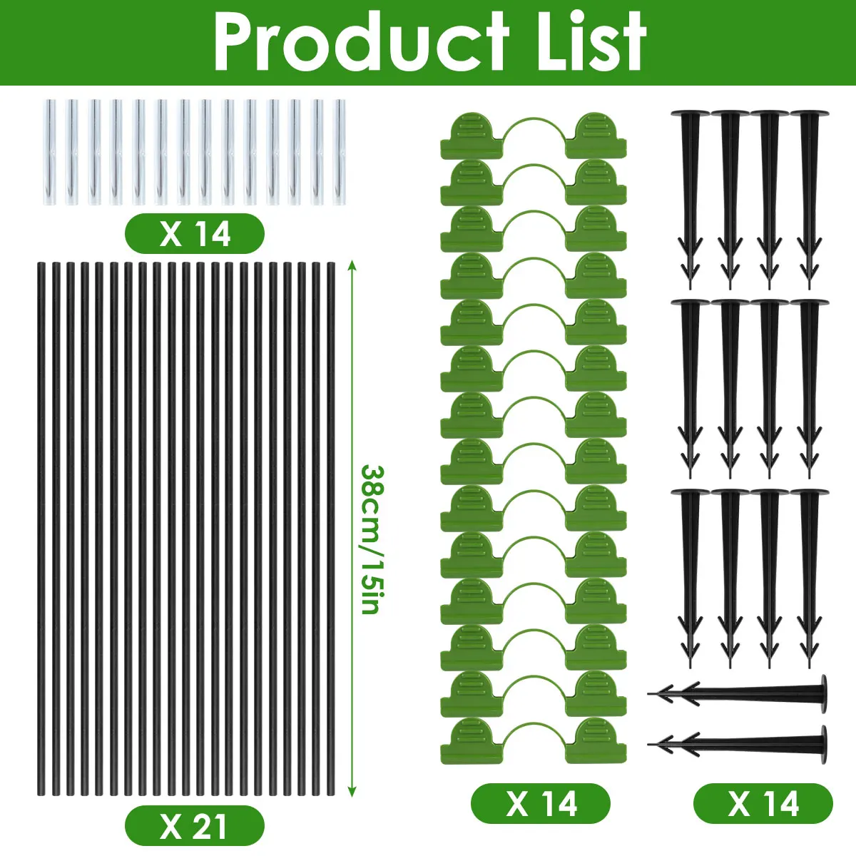 Kasplant Hoepels Set Herbruikbare Glasvezel Kweekset Zaailing Boog Schuur Beugel Moestuin Kweektunnel Ondersteuning Hot Sale