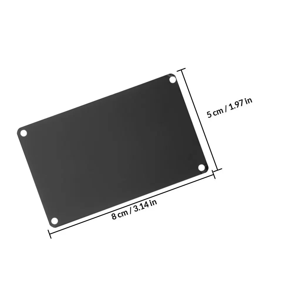 10Pcs Blank Metal Aluminum Plate for DIY Engraving Crafting Industrial and Hotel Use Anodized Black Nameplates