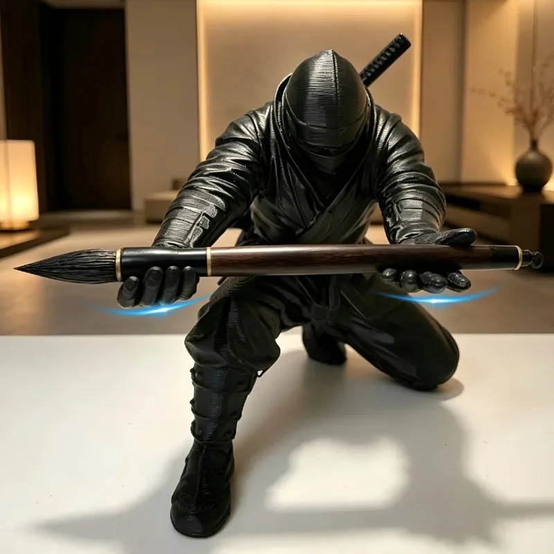 3D Printing Plastic Pencil Rack Unique Gift Office Stationery Decor Japanese Ninja Pen Holder Cool Anime Samurai Desk Organizer