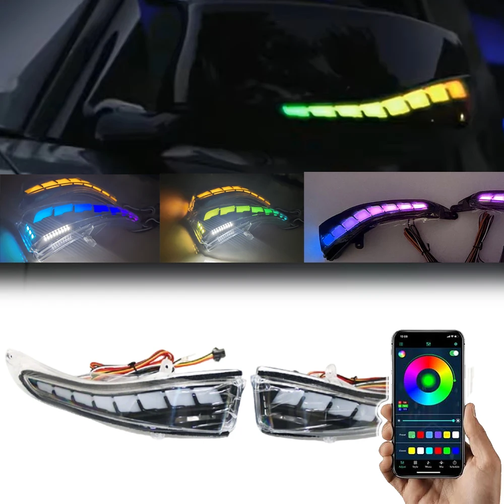 SRGBA LED Turn signal Side Mirror Lights New Condition for Infiniti Q50 Q60 Q70 2016-2019 LED Front Headlight Car Accessories