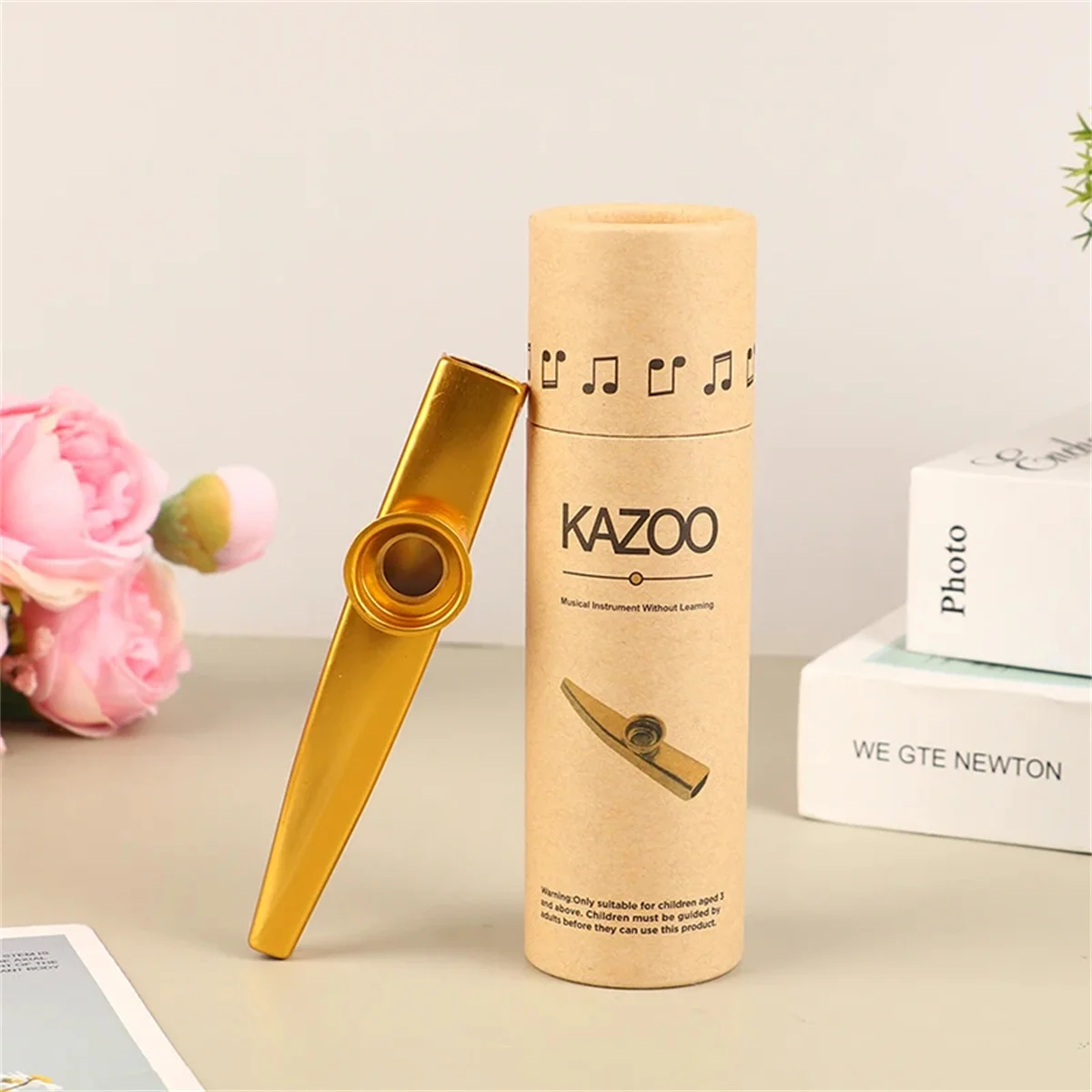 Miwayer Kazoo Aluminum Alloy with Five Membrane Flute Diaphragm Mouth Kazoos Musical Instruments