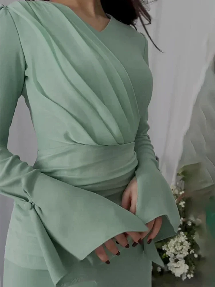 Eid Muslim Party Dress Women Ramadan Abaya Pleated Flare Sleeve Long Dresses Morocco Vestidos Largos Dubai Robe Jalabiya 2026