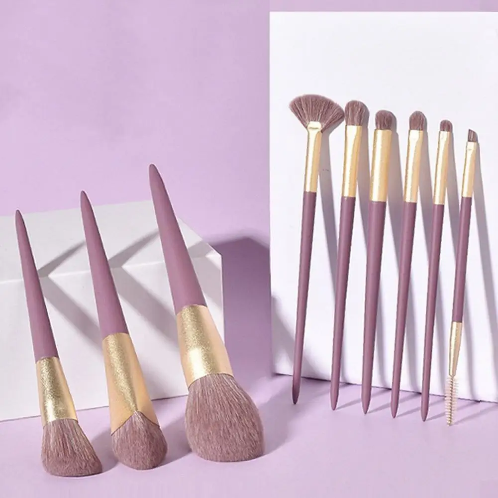 9/10Pcs/Set Makeup Brush Kit Foundation Loose Powder Eye Shadow Nose Shadow Blush Concealer Eyelash Detailing Cosmetic Brush