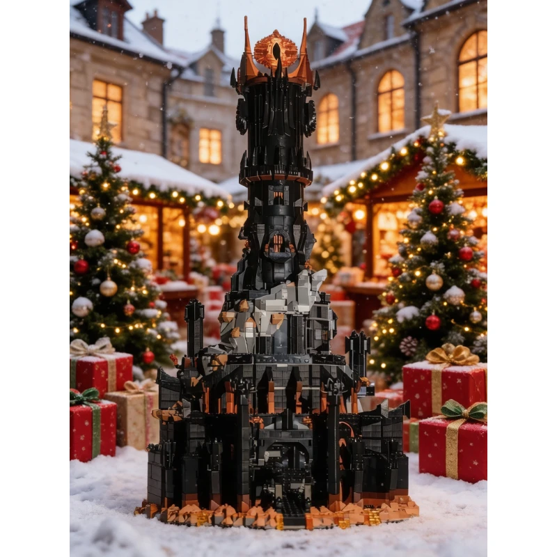 

Black Tower Dark Model Building Blocks Kit Bricks Creative Icons MOC Brick Decor Toys For Adult Collection Gifts 5471Pcs