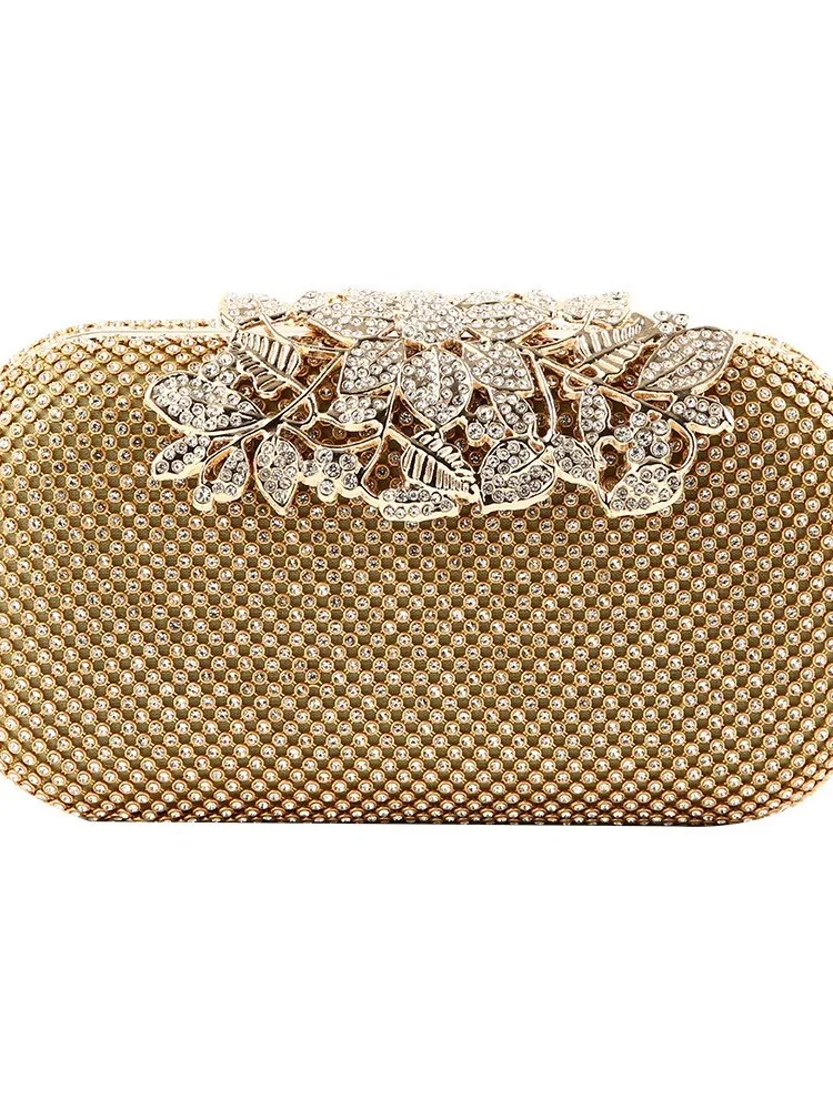 Handmade Dinner Bag with Embedded Rhinestones Cross-Border Style Hand-Held Evening Clutch Purse for Women -Shaped Bag