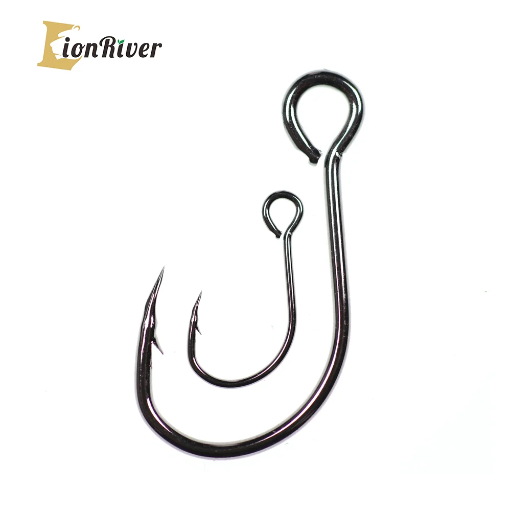 LIONRIVER High Carbon Steel Narrow Gap Worm Hook Jig Fishing Crank Hook Bass Hook For Soft Bait Fishing Trackle