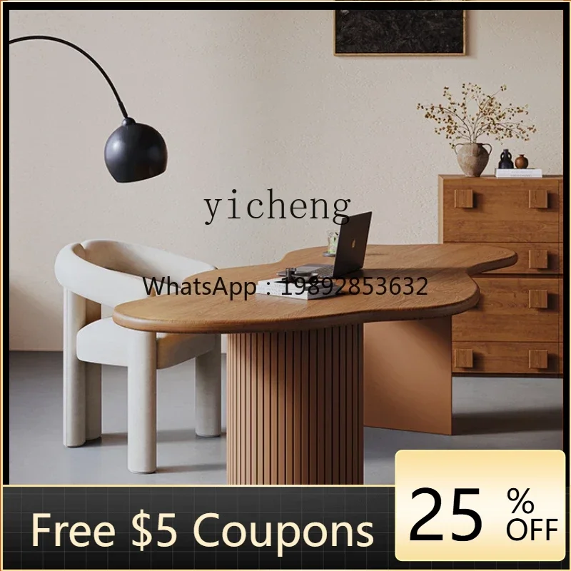 LYY  Nordic modern simple all-solid wood special-shaped desk home office computer desk