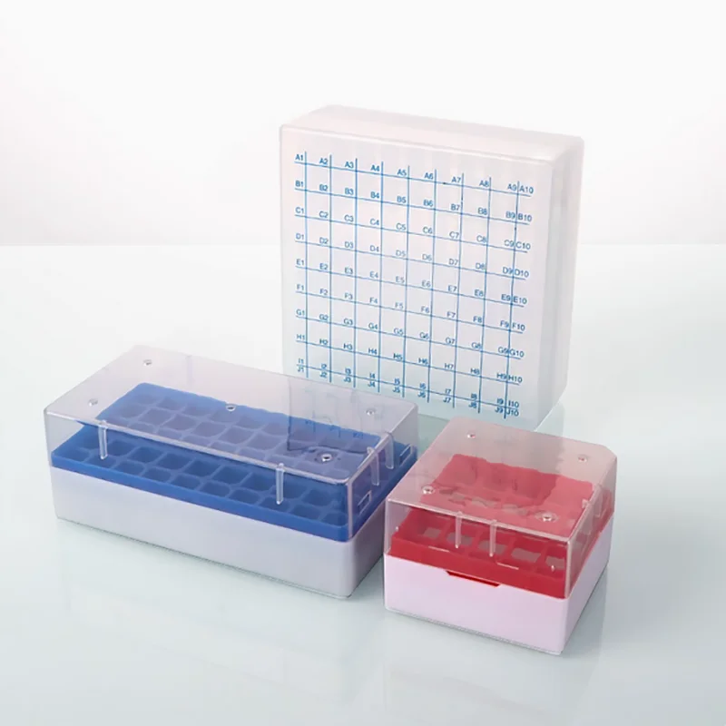 Plastic freezing tube box pc freezing tube box 25 grids 36 grids 50 grids 81 grids 100 grids freezing box sample tube box