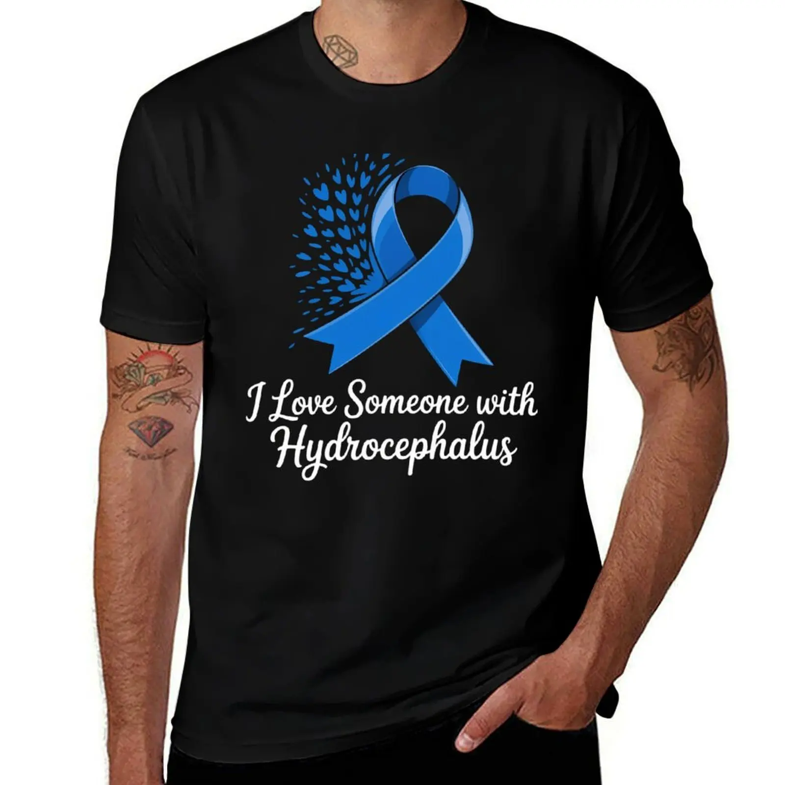 

I Love Someone With Hydrocephalus Awareness T-Shirt Blouse graphics funny meme t-shirts cotton t shirt men