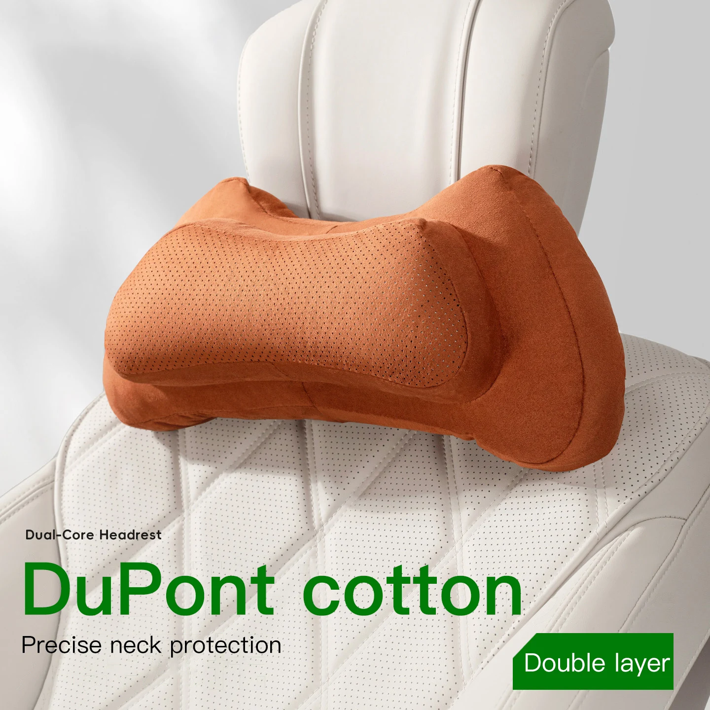Car Seat Neck Pillow For Genesis G80 GV70 GV80 GV60 G70 Essentia Neolun G90 GV90 X Suede Headrest Accessory Breathable Soft