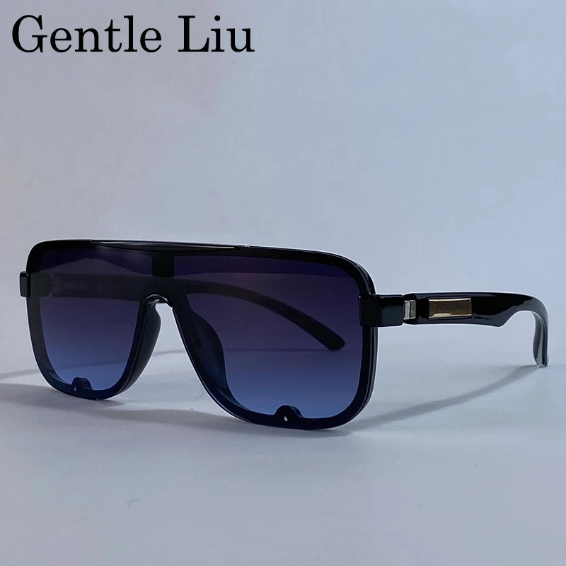 الاستقطاب الكلاسيكية مربع النظارات الشمسية الرجال إطار كبير 2025 العلامة التجارية الفاخرة فاسق درع حملق نظارات شمسية للذكور UV400 نظارات ظلال #3