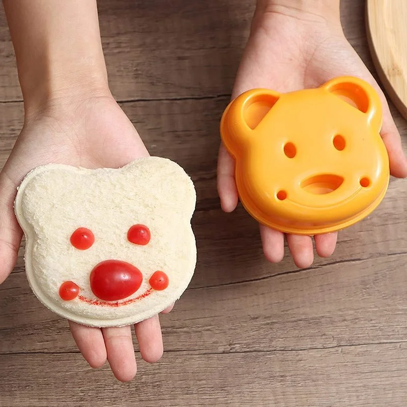 3pc Bear Sandwich Die Cutting Machine Cartoon Rabbit Car Bread Sandwich Making Machine Kids Biscuit Cutting Tool