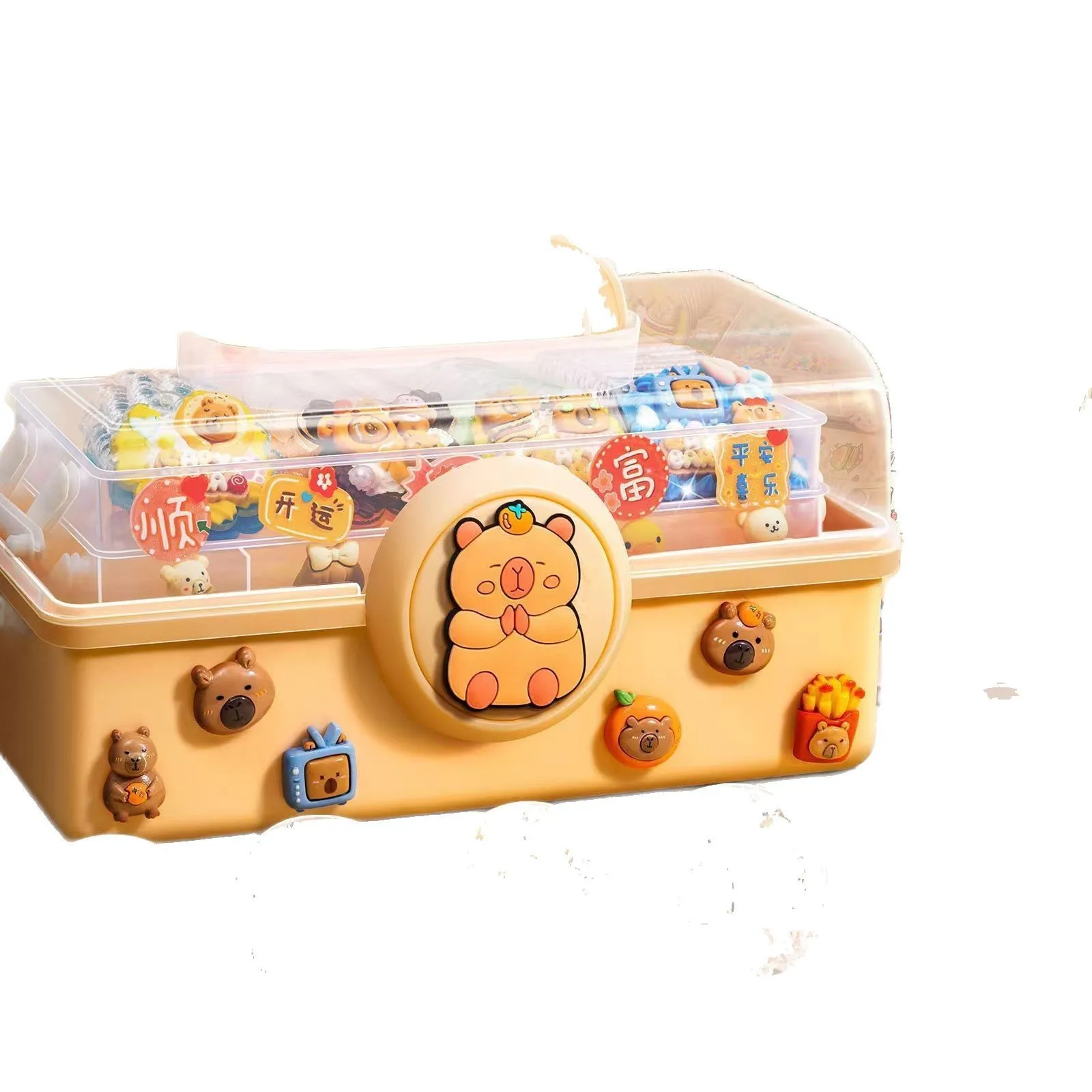 نسخة فاخرة كريمي Guka اليدوية DIY المواد تدفق الرمل Guka ملصقات الفتيات ألعاب أطفال نمط لطيف الحرف اليدوية النقية