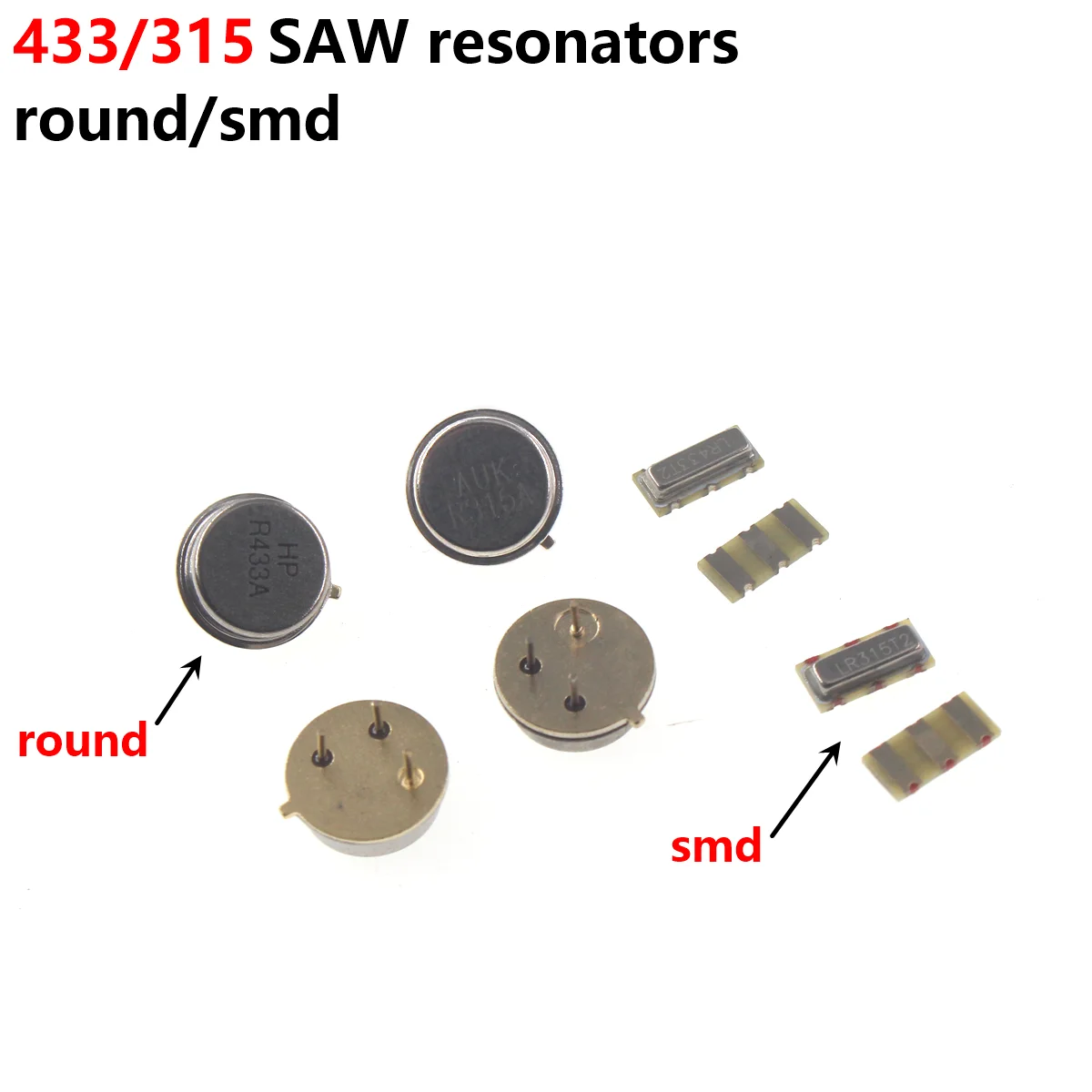 

20PCS 315 433 MHz Resonator Crystal Oscillator R315A R433A LR433T2 LR315T2 SAW filter oscillator crystal tripod cylindrical