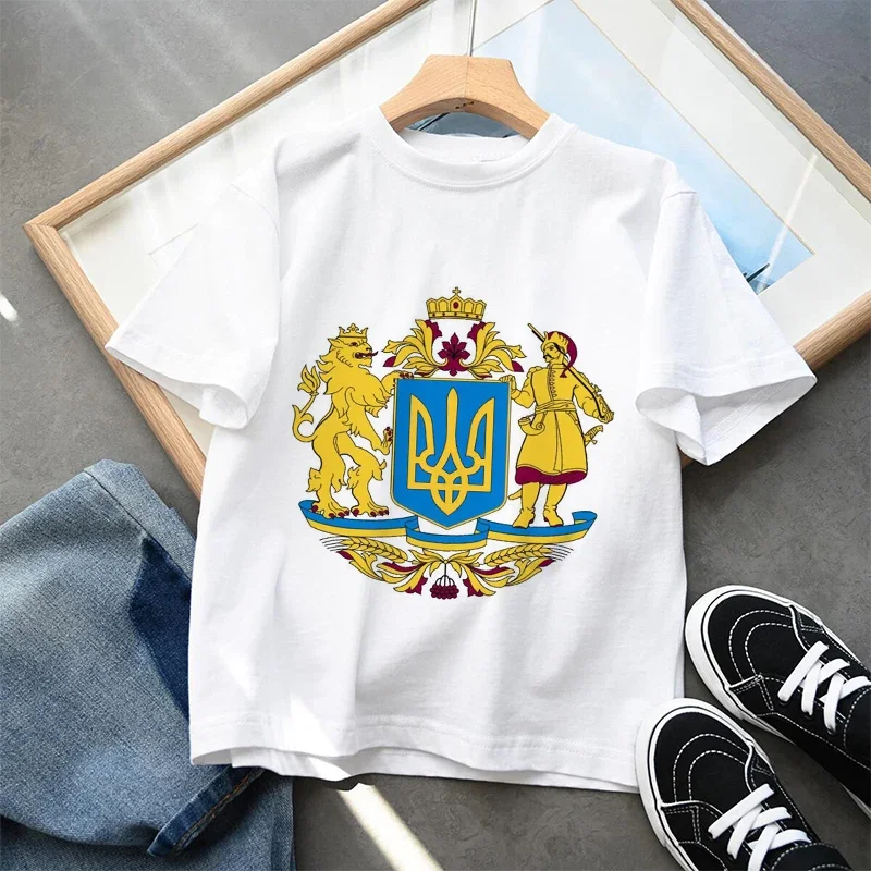 Cute Ukraine T-shirt for Boys Ukrainian Harajuku Kids Tshirt Little Boys Girls Unisex ShortSleeve Tops Leisure Printed T-shirts