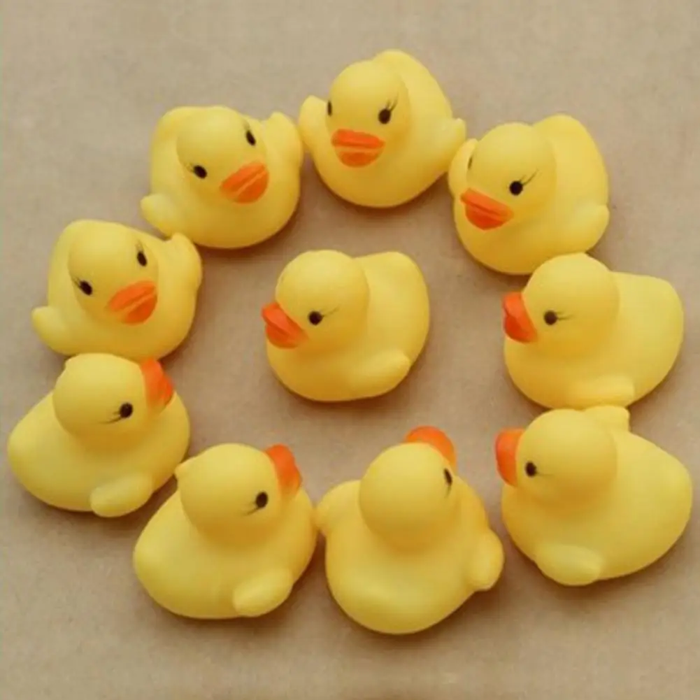 Conjunto de brinquedos de banho em forma de pato para bebês, Squeaky Duck Bath Toy, desenvolvimento auditivo infantil, água, compacto para casa, 5pcs