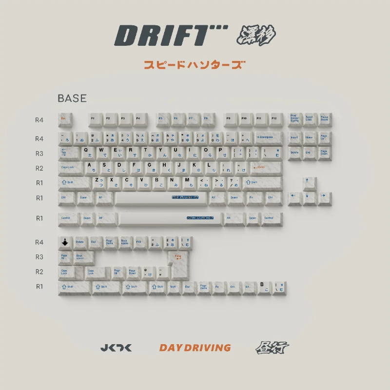 JKDK Studio DRIFT Keycaps  Custom PBT Cherry Profile Keycap Cute Point Key Cap for Gaming  Wooting ATK68 Mechanical Keyboard