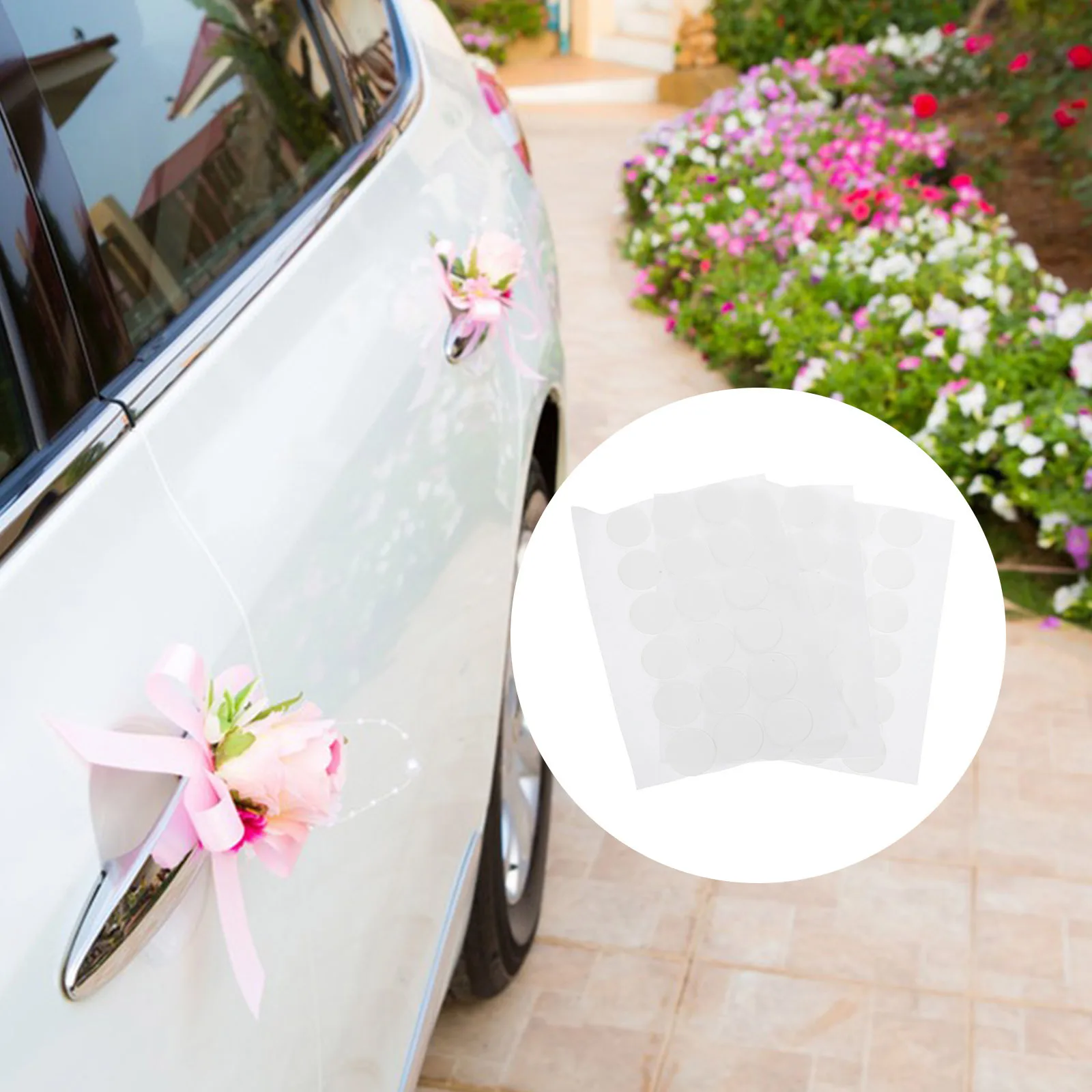 

60Pcs Transparent Adhesive Dots Multi Functional Strong Bonding Easy to Remove for Crafts Decor Double Sides Tape