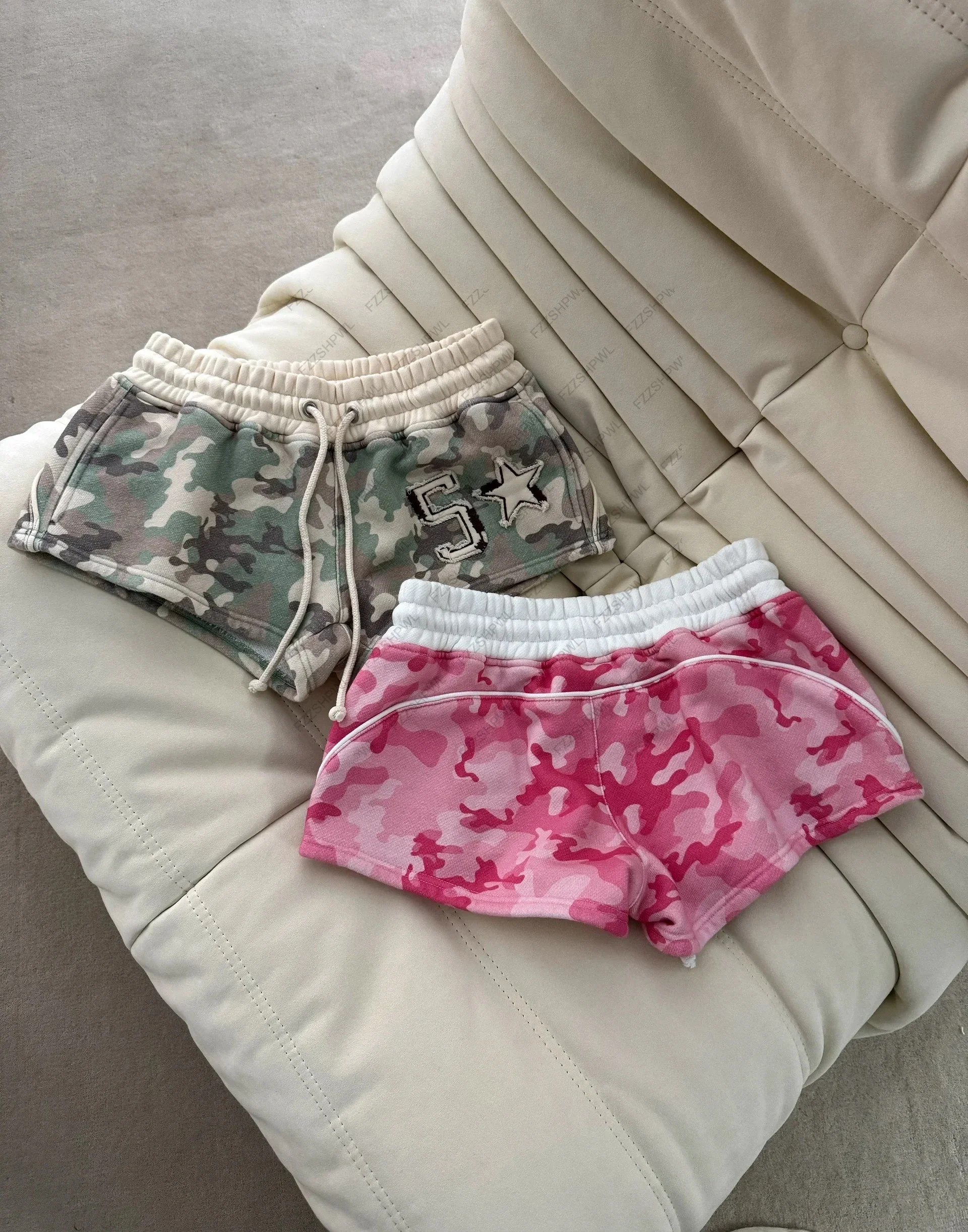 

Summer Y2K shorts Kawaii camouflage high-waisted wear sweet and hot girl punk sexy slim short Harajuku Gothic women's shorts emo