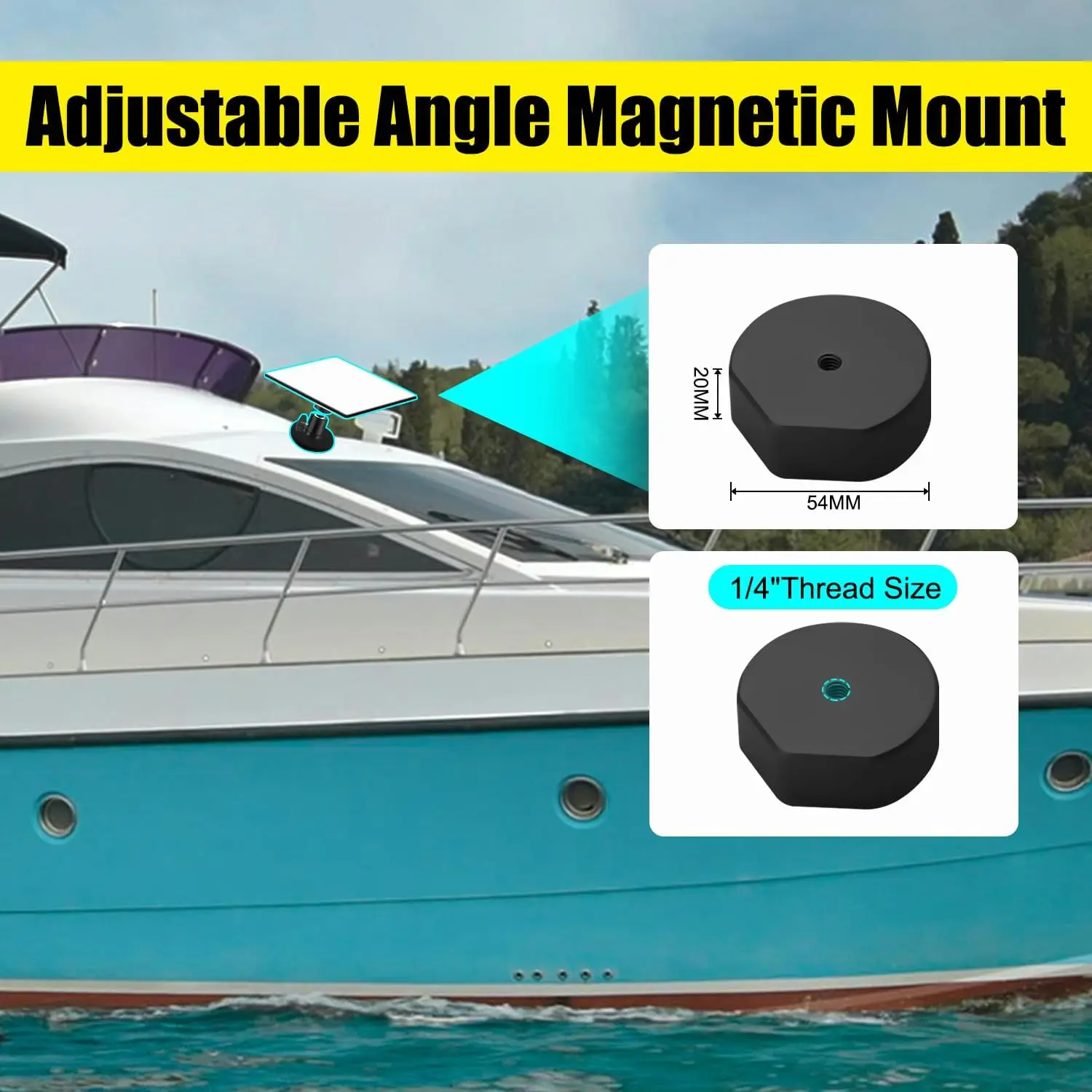 Magnetic Mount Adapter for Starlink Mini Adjustable Car Magnetic Mount Compatible for Starlink Mini Accessory-Support 37Ib