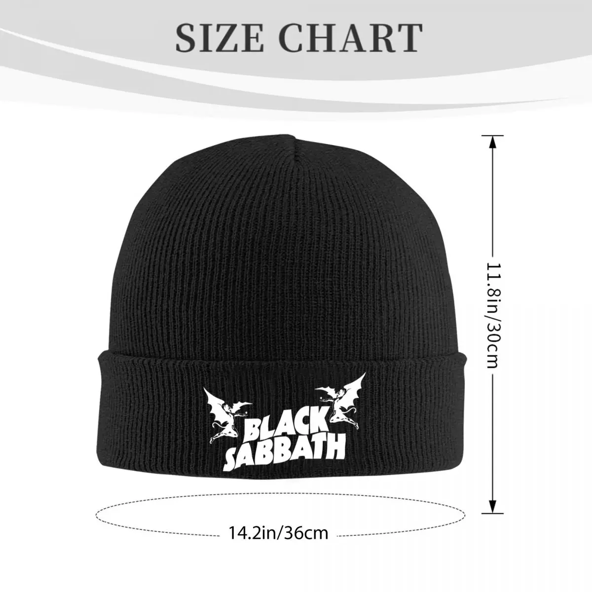 Blacks Sabbaths Knitted Caps for Women Men Beanies Winter Hats Crochet Melon Cap