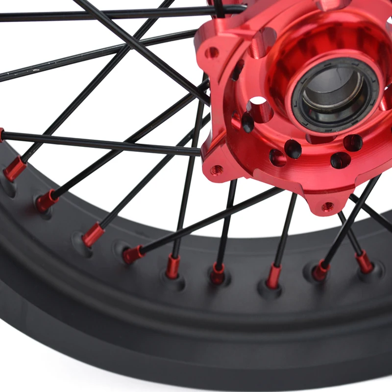 Customized Motorcycle Accessories Spoked Rim Motorcycle Wheel Sets Motorcycle Supermoto Wheels for HONDA CRF 250 450 2018