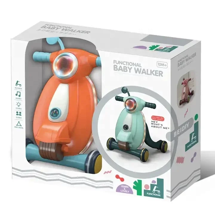 New baby walker multi-functional baby walker Light music anti-rollover walker scooter scooter