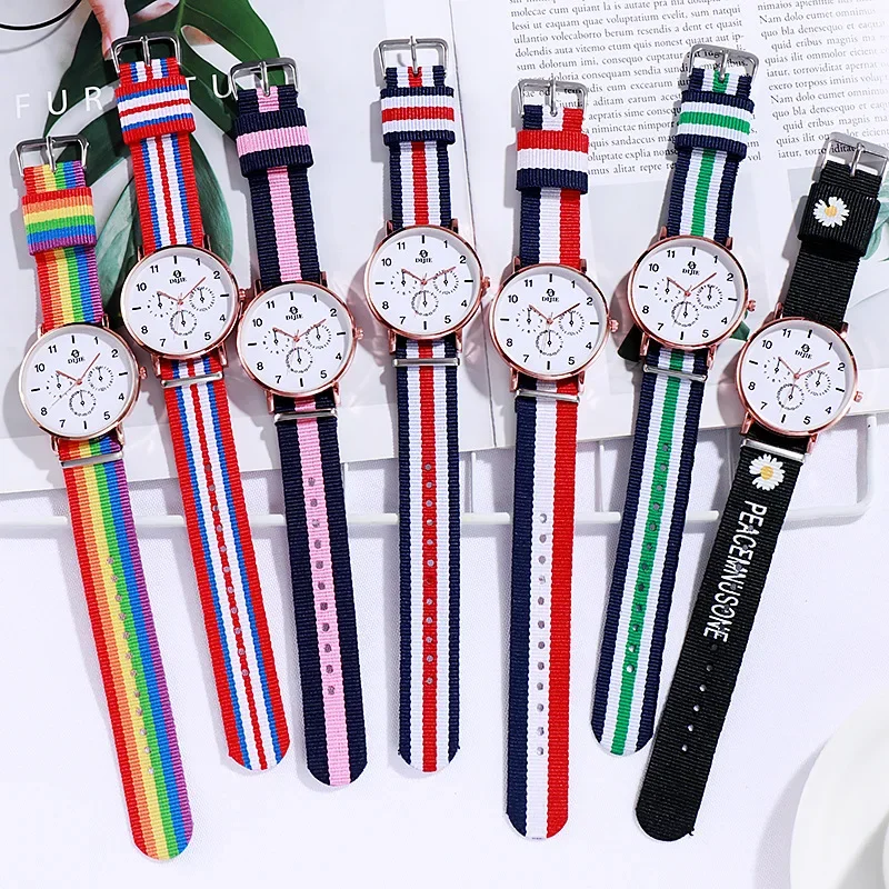 New Rainbow Watches for Women Luxury Watch Ladies Simple Ins Style Retro Quartz Watch Girl Trend All-match Clock Dropshipping