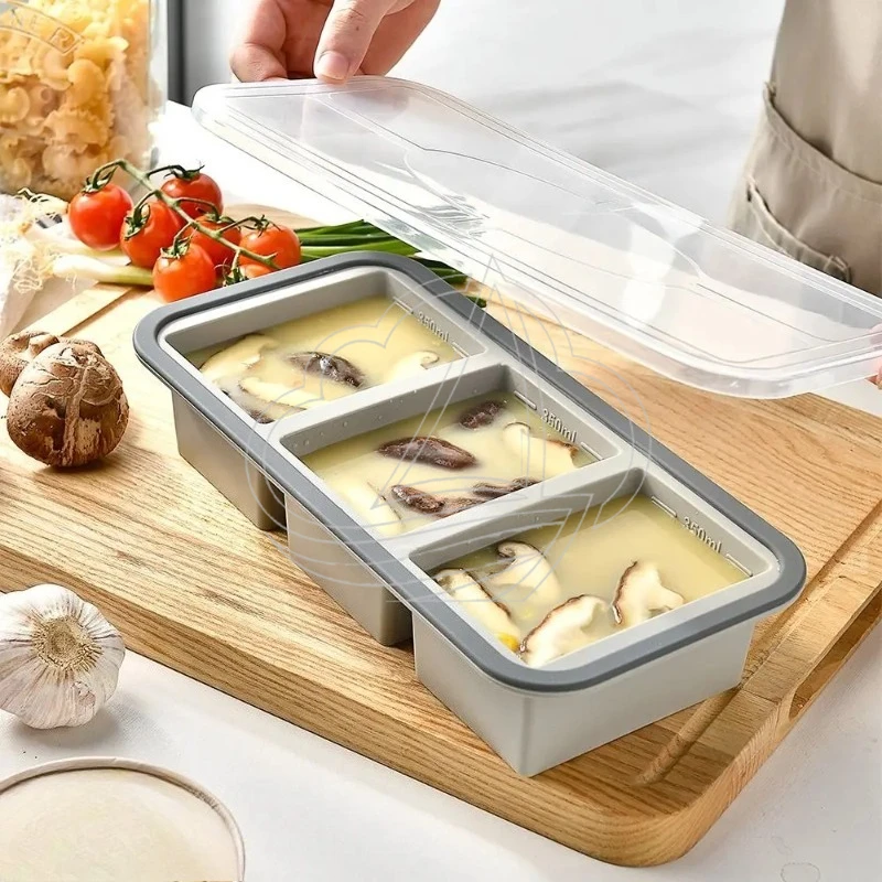 Wheat Straw Compartmentalized Lunch Box 2/3/4 Grids, Portable Picnic Food Storage Container