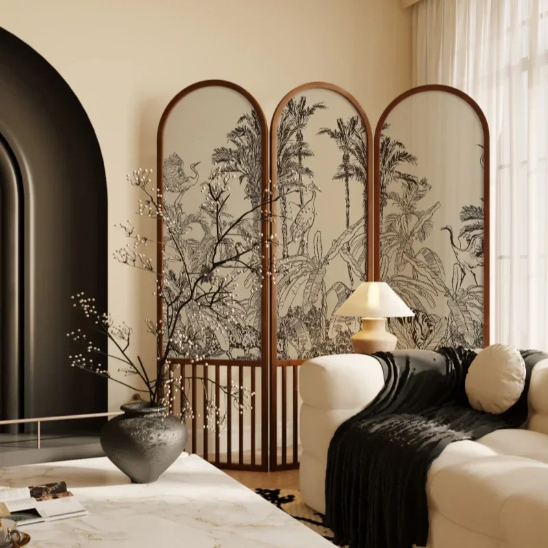 French screen partition living room simple sketch modern homestay home