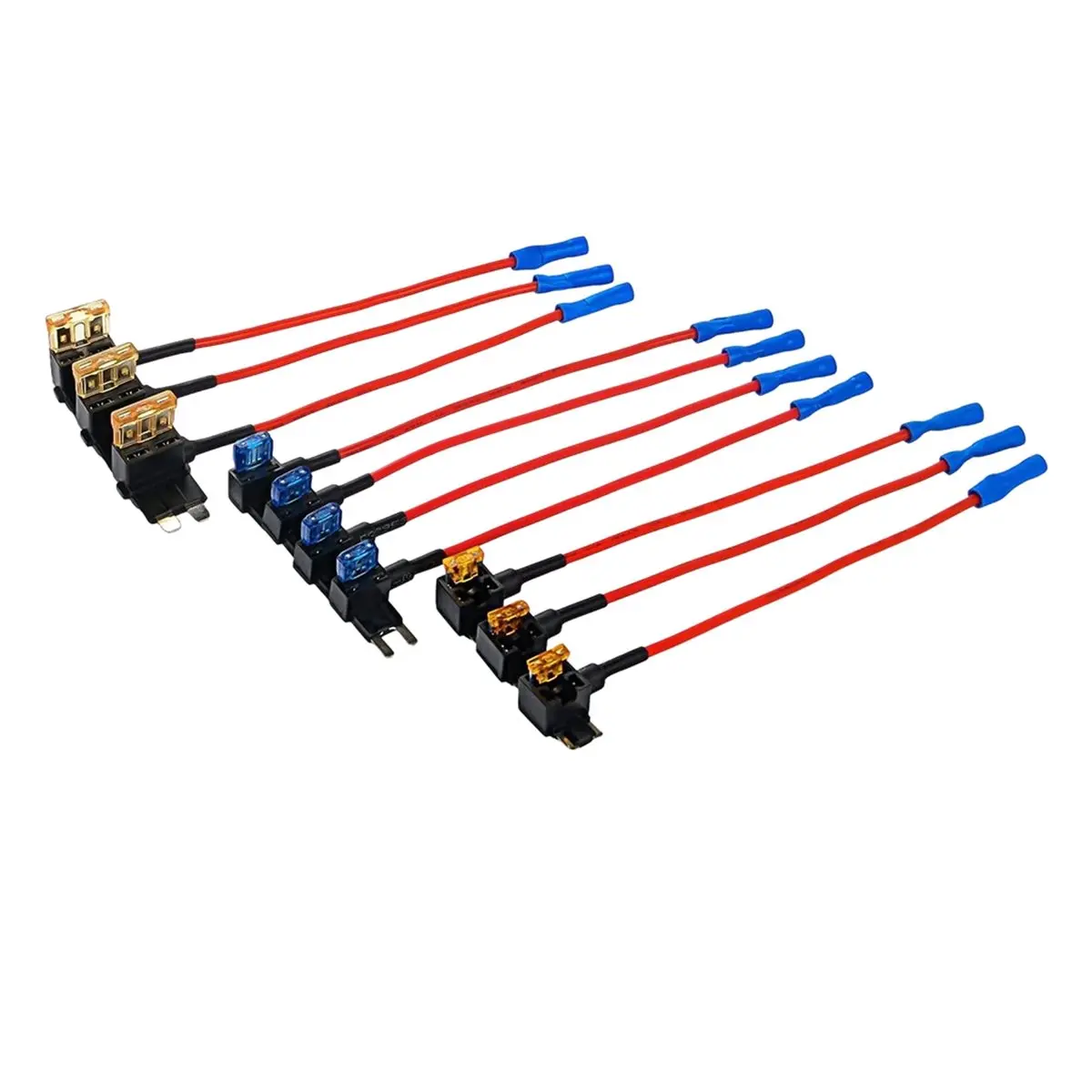Happy New-  10Pcs 12V Car Fuse Holder Add-A-Circuit Fuse Adapter with Standard Tap Blade Fuse Holder Automotive Accessories
