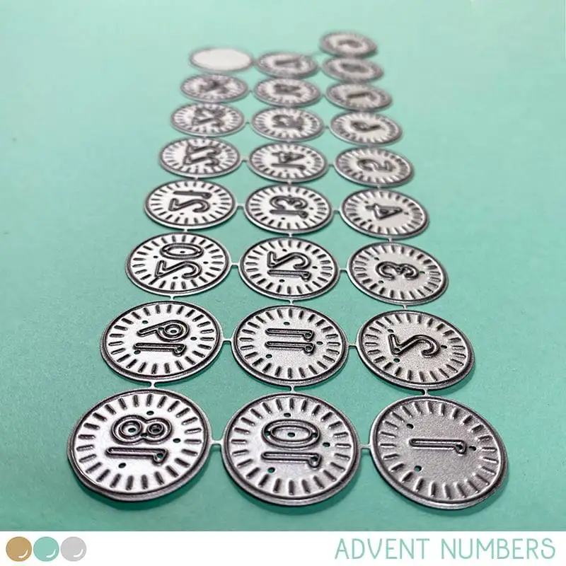 2022 AliliArts Metal Cutting Dies Advent Numbers diy Scrapbooking Photo Album Decorative Embossing PaperCard Crafts Die