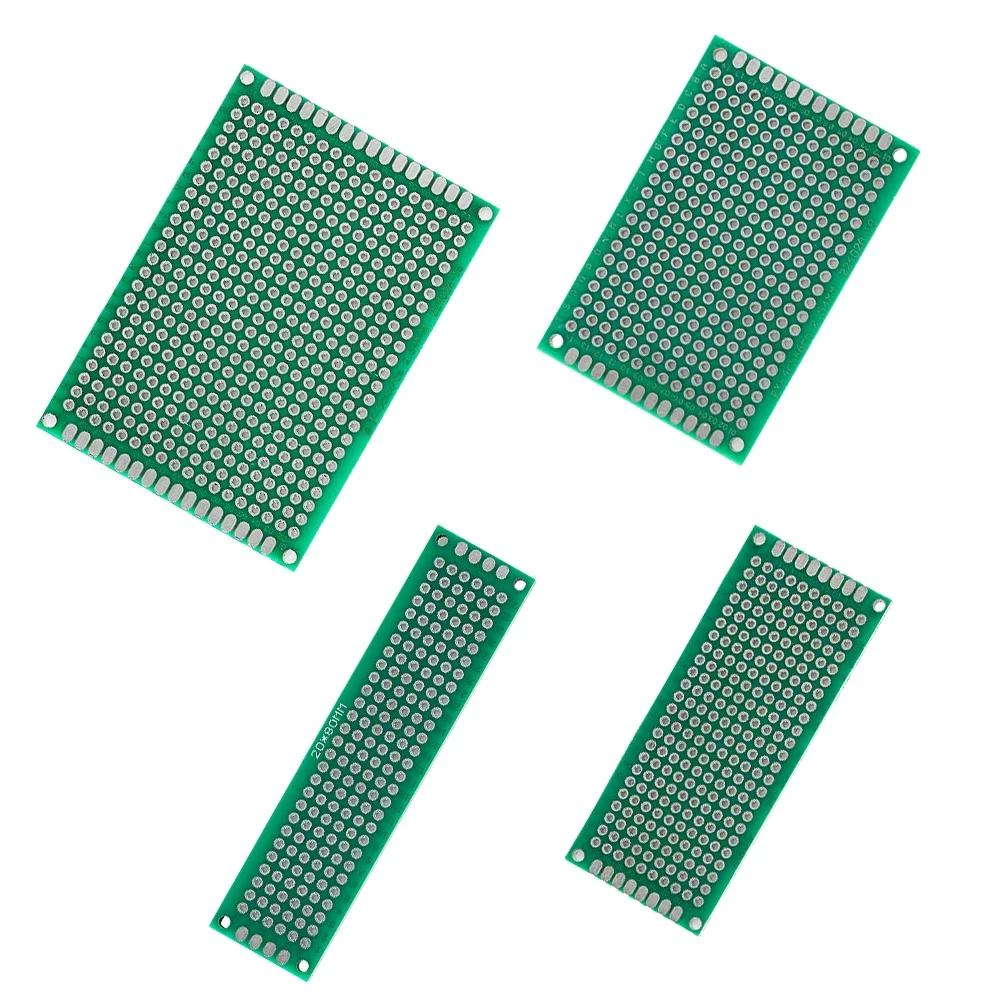 20 Pcs Prototype Boards 2X8 3X7 4X6 5X7 Double Sided PCB Board Hole Pitch 2.54mm Circuit Perfboard for Diy Electronic Kit