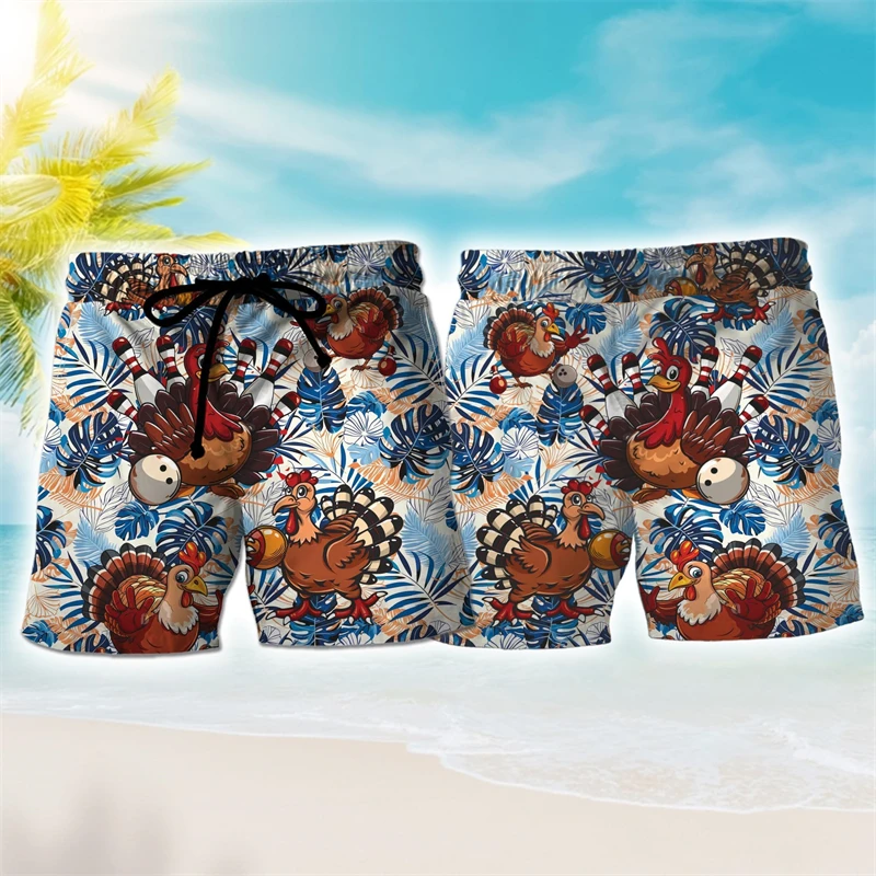 

Новые пляжные шорты с графическим рисунком для боулинга для мужчин, модные трендовые летние шорты с 3D принтом, повседневная уличная одежда, большие шорты для доски