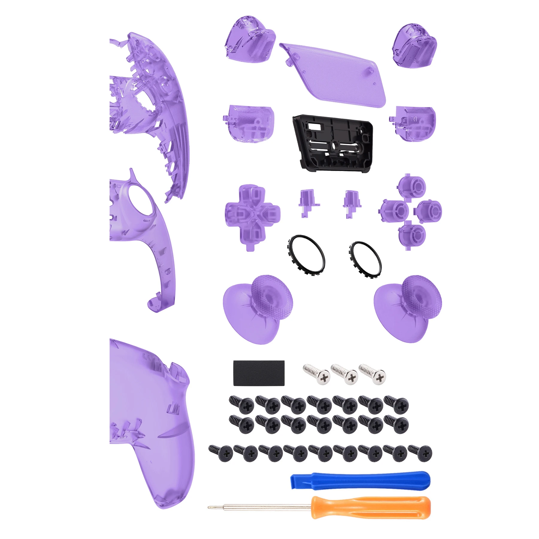 Kompletny zestaw zamiennych obudów z przyciskami do kontrolera PS5, kompatybilny z modelami BDM-010/020 lub BDM-030/040/050/060. — zdjęcie produktu 4