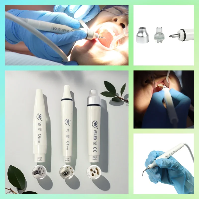Sterilizable Piezo Handpiece Built-in Light LED Handle for Ultrasonic Scaler Compatible w/ Woodpecker Satelec Dentistry Tools