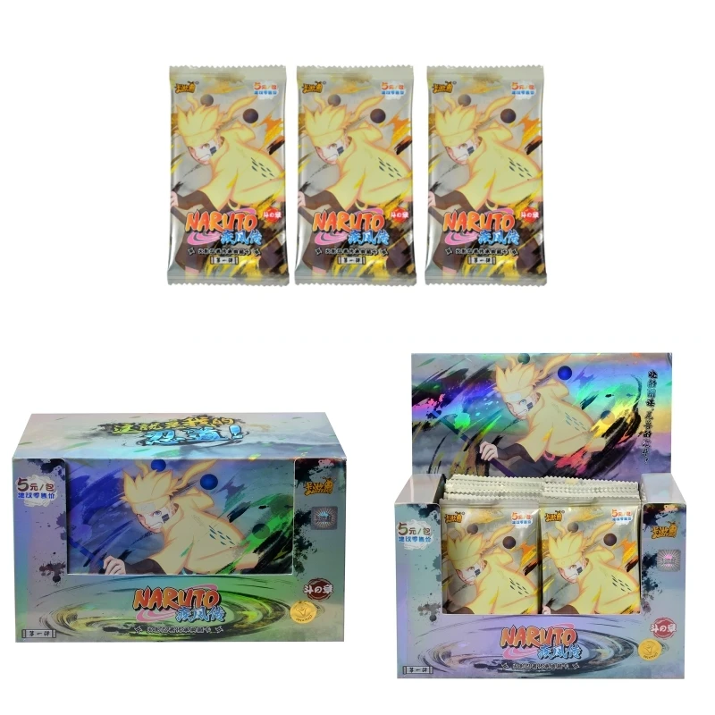 Kawou Naruto Cards Original Box regali per bambini Anime Character Battle Game Toy collezione classica memorial Ninja reame