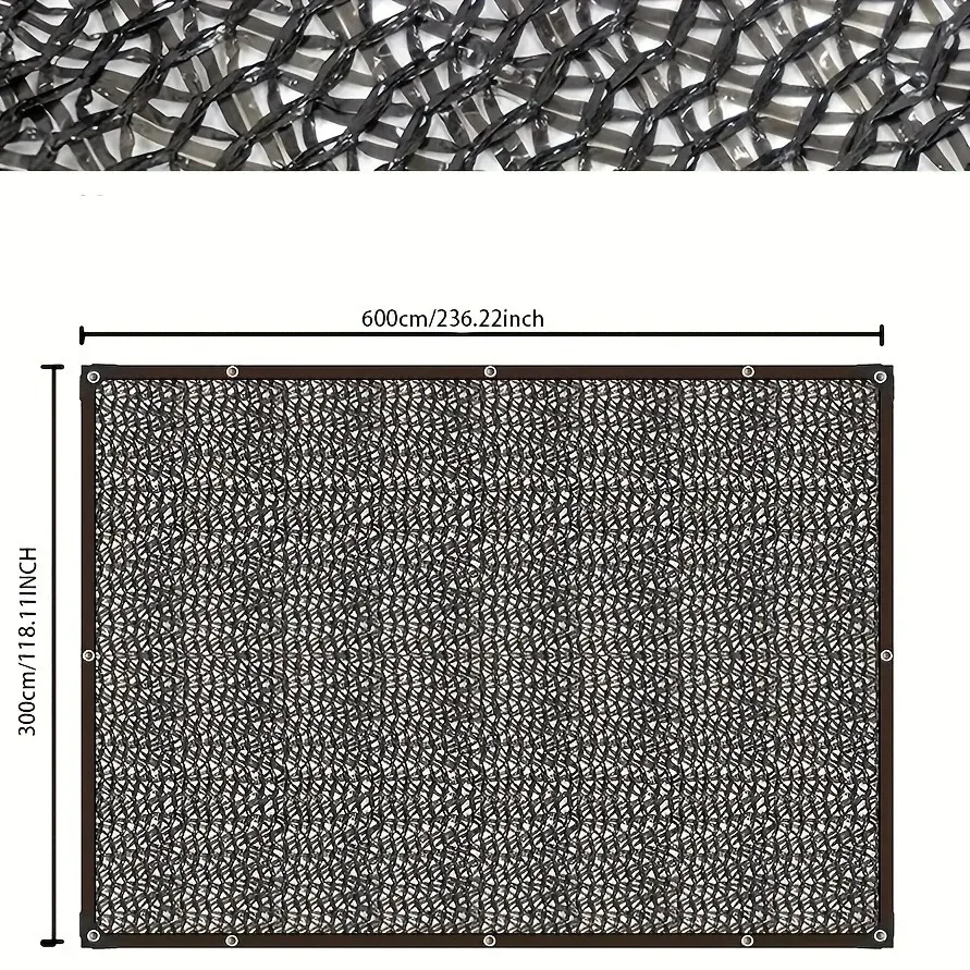 Black Sunshade Net Encrypted Thickened Sunshade Net Edge-wrapped Perforated Shade Net Outdoor Courtyard Sunshade Net Greenhouse