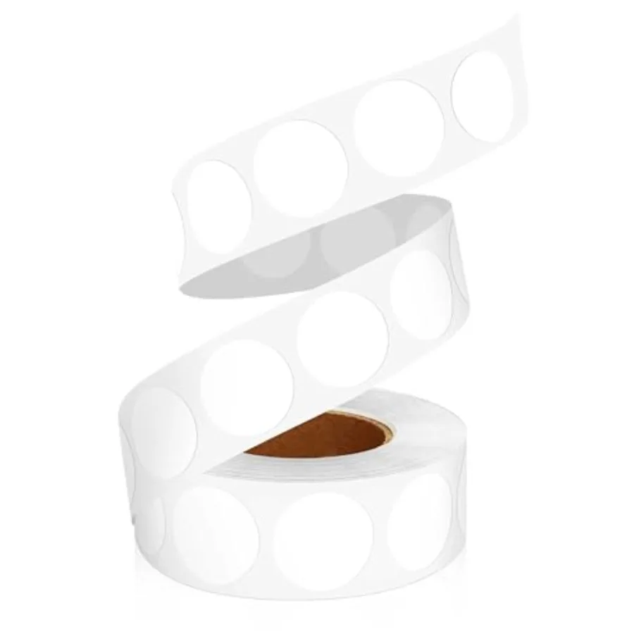 

Многофункциональные белые круглые наклейки 0,75 дюйма, 1000 шт., непечатные цветные точечные этикетки для школьных работ, ценников, маркетинговых ценников, размер L