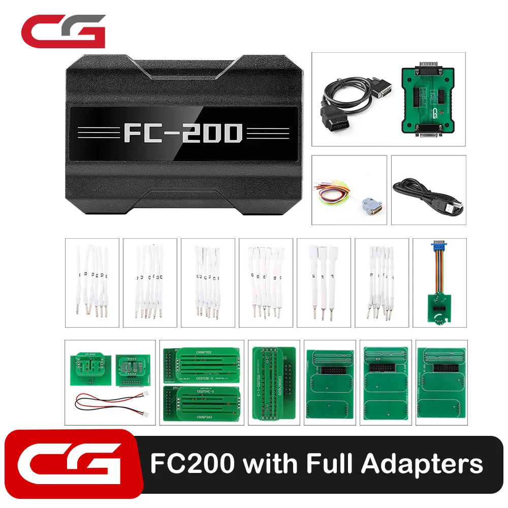 

CG FC200 ECU Programmer Full Version with New Adapters Set 6HP & 8HP / MSV90 / N55 / N20 / B48/ B58 and MPC5XX Adapter for EDC16