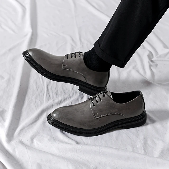 Joomra Men Knit Leather Wingtip Oxford Dress Shoes New Classic Mens Oxford Dress Aliexpress