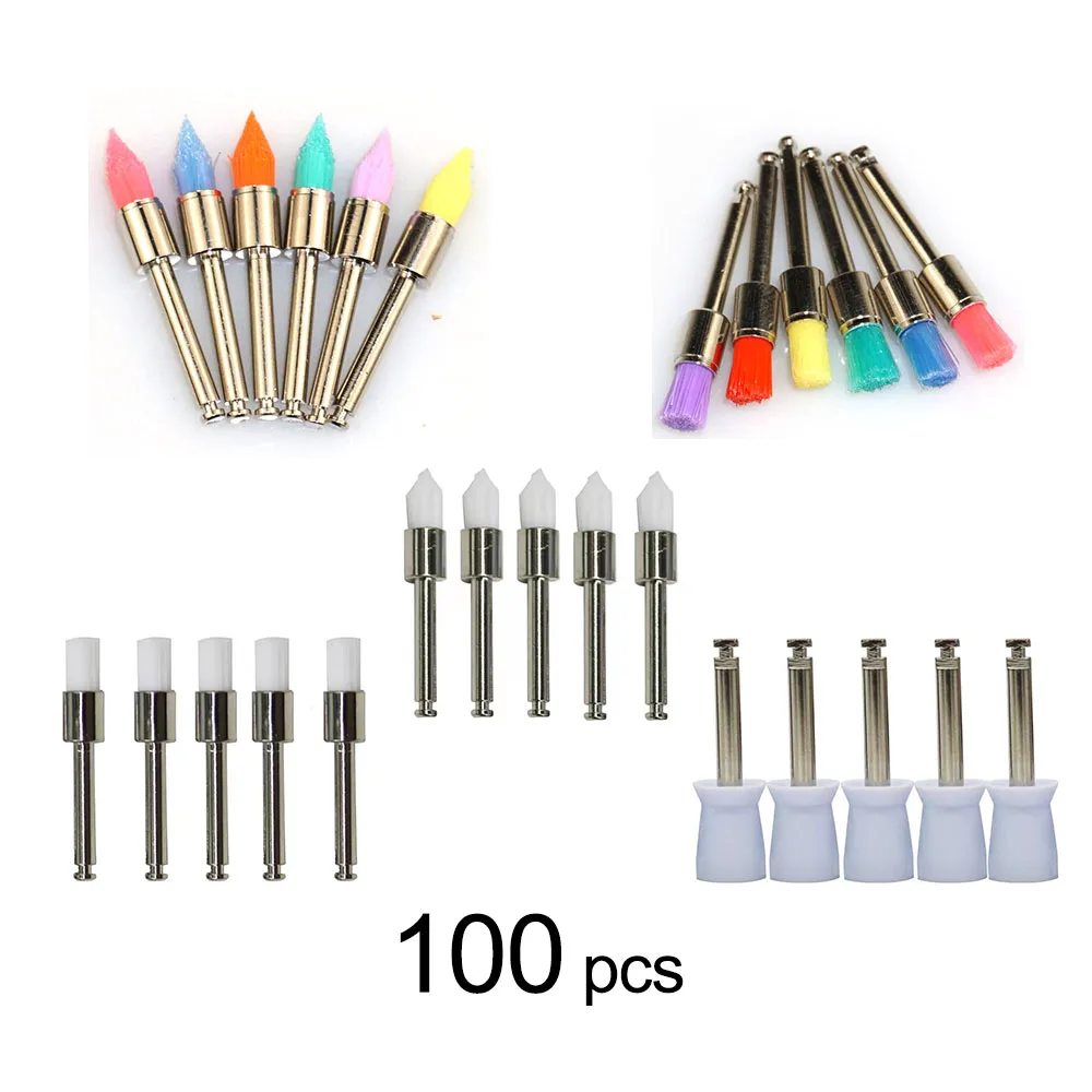 

100pcs Dental Polishing Brush Polisher Brushes Polishing Bowl for Dental Handpiece Dentist Tools Dentistry Material