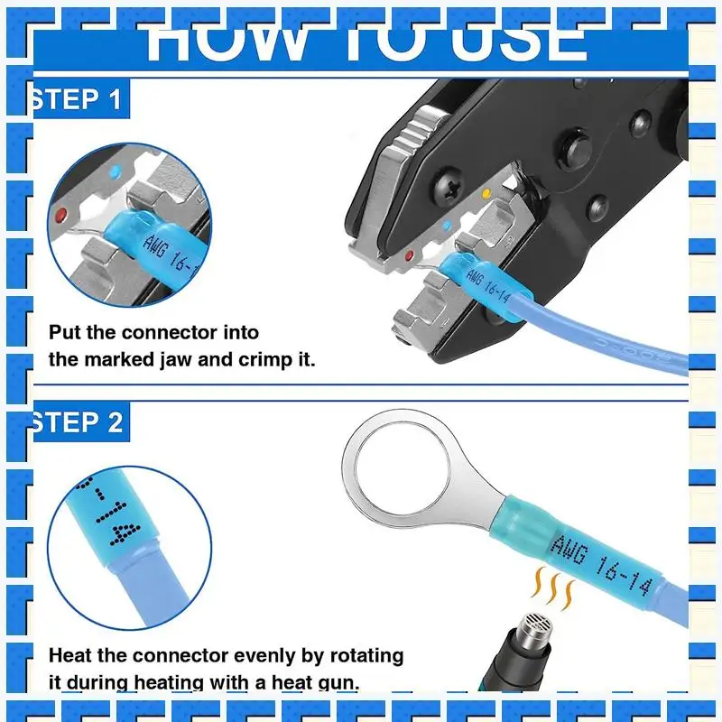 

ABNG 560PC Marine Grade Heat Shrink Wire Connectors-Electrical Connectors Kit AWG22-10 Waterproof Insulated Crimp Connector