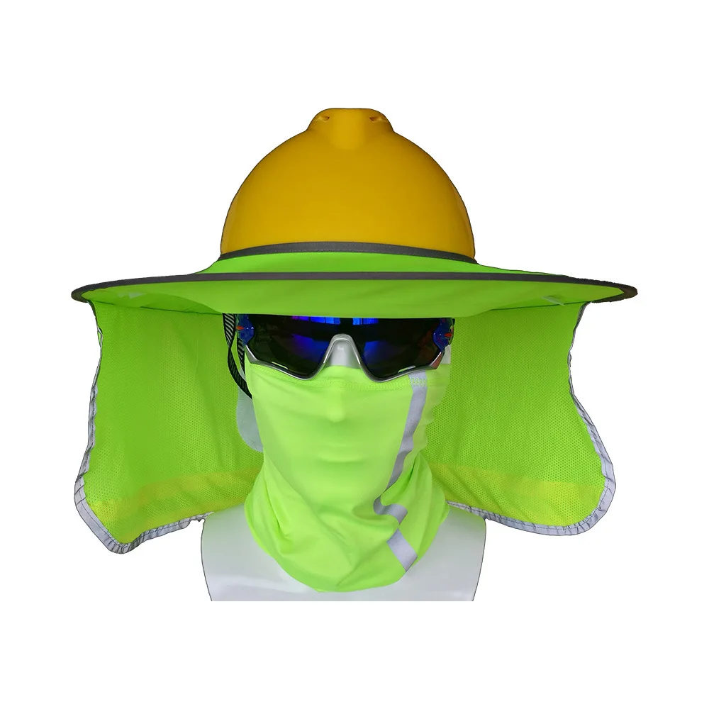 Safety Helmet Sun Visor Helmet Sun Shield Reflective Neck Scarf Outdoor Installation and Construction