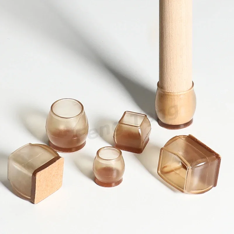 4pcs 여러 크기 미끄럼 방지 의자 커버 소파 다리 발용 실리콘 패드 바닥 보호대 가구 피팅 galette de chaise