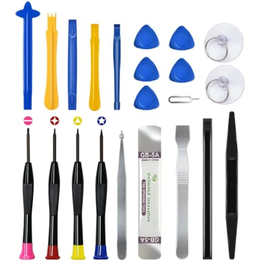 

22 Piece Professional Electronics Opening Pry Screwdriver Set Multiple Functions Tool Repair Kit for Cellphone iPhone Laptops T