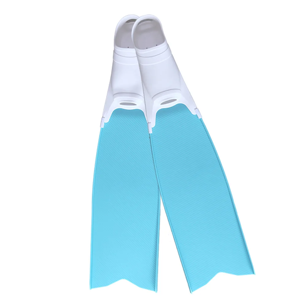 Vollständige Tauchflossen, professionelle Schnorchelflossen, Strandschuhe mit langen Flossenblättern für Freitauchen, Speerfischen, Freitauchflossen – Detail 7