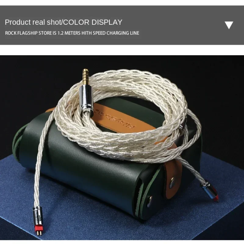 FiftyStrings Arctic Fox سماعة ترقية كابل متوازن تايوان Wanlong Upocc 7N Type2 النحاس الفضة مطلي MMCX 0.78 2pin