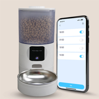 140° Wide Angle Automatic Pet Feeder With 6L Food Storage, US Plug Design For Easy Cleaning